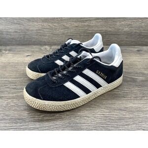 Adidas Gazelle Youth Shoes Size 12 K Black White Casual Lace Up‎ Sneaker